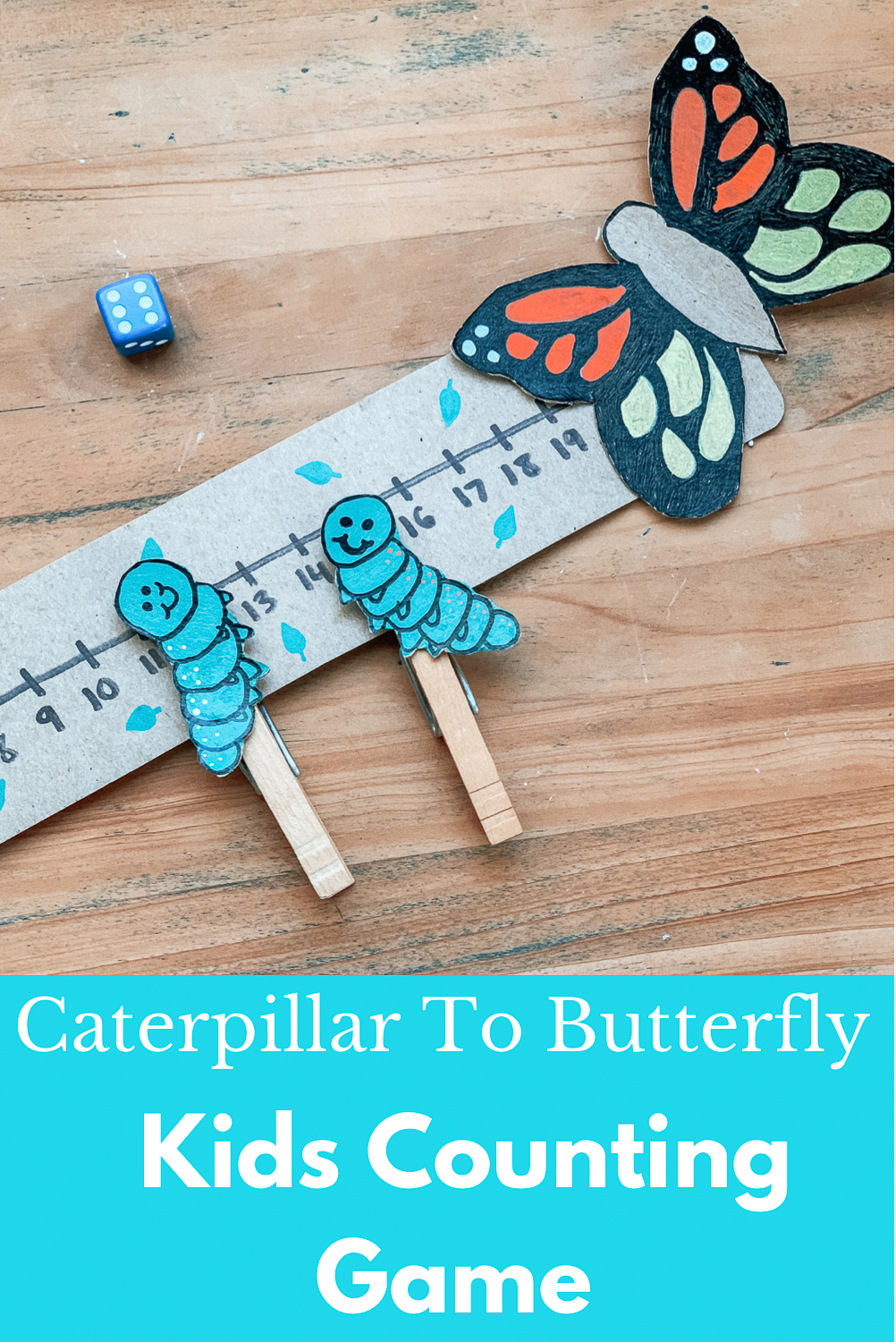Caterpillar To Butterfly Kids Counting Game
