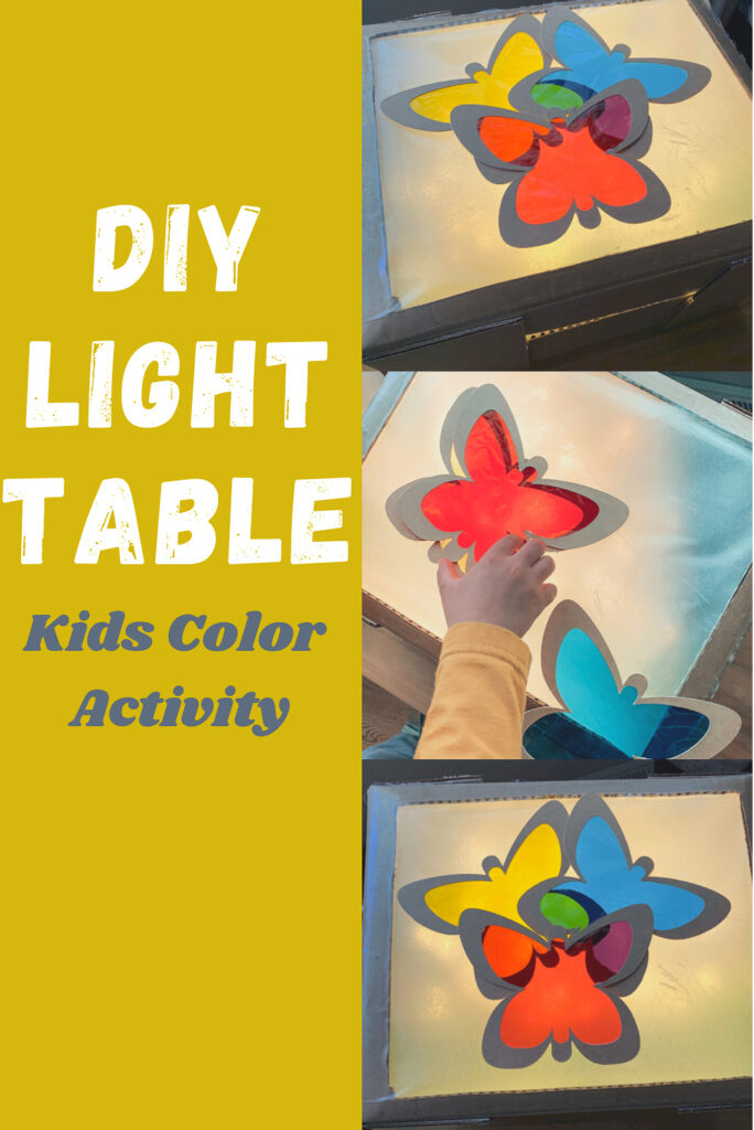 DIY Light Table a kids color activity