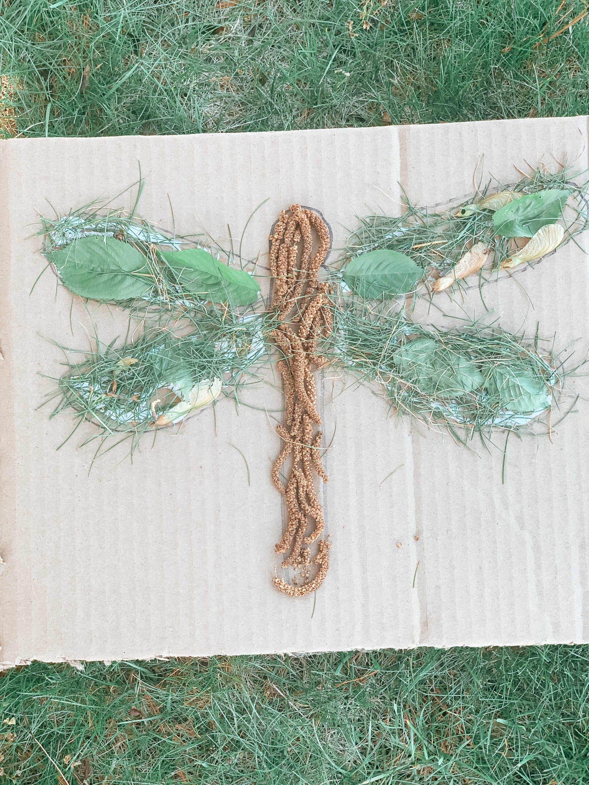 kids dragonfly nature art craft